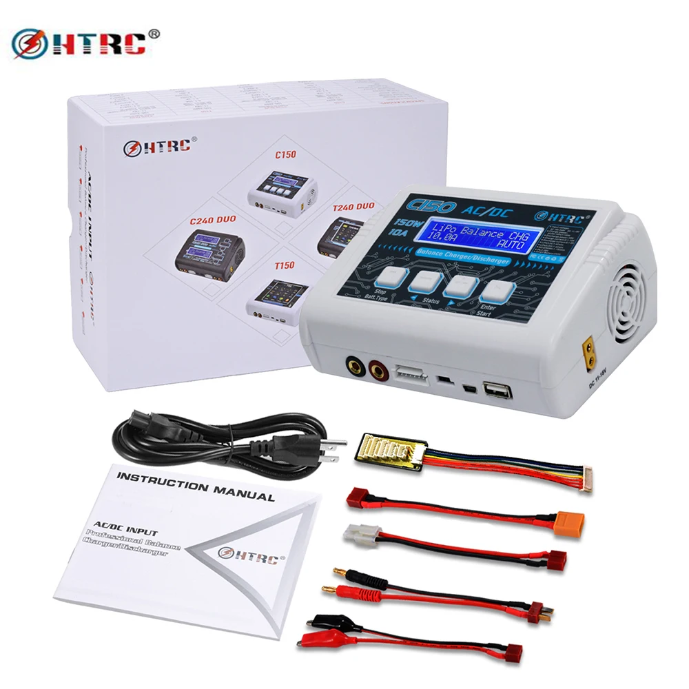 Горячая HTRC C150 Lipo зарядное устройство батарея Rc AC/DC 150 Вт 10A RC Баланс Dis зарядное устройство для LiPo LiHV LiFe Lilon NiCd NiMh Pb батарея