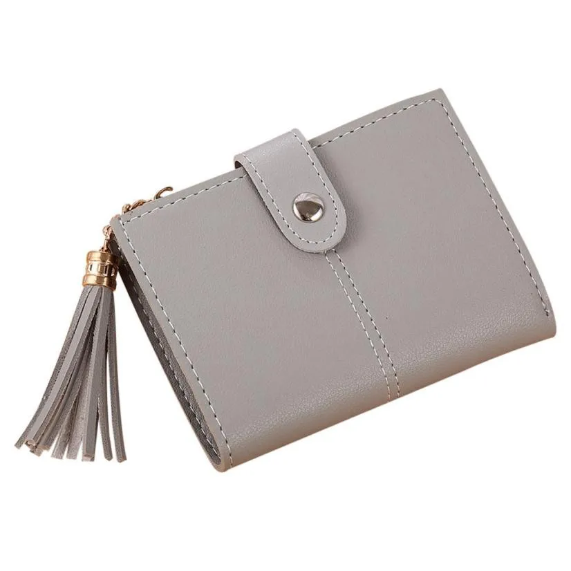 Women Simple Short Wallet Tassel Coin Purse Card Holders Bolsa Feminina Billetera Mujer Slim | Багаж и сумки