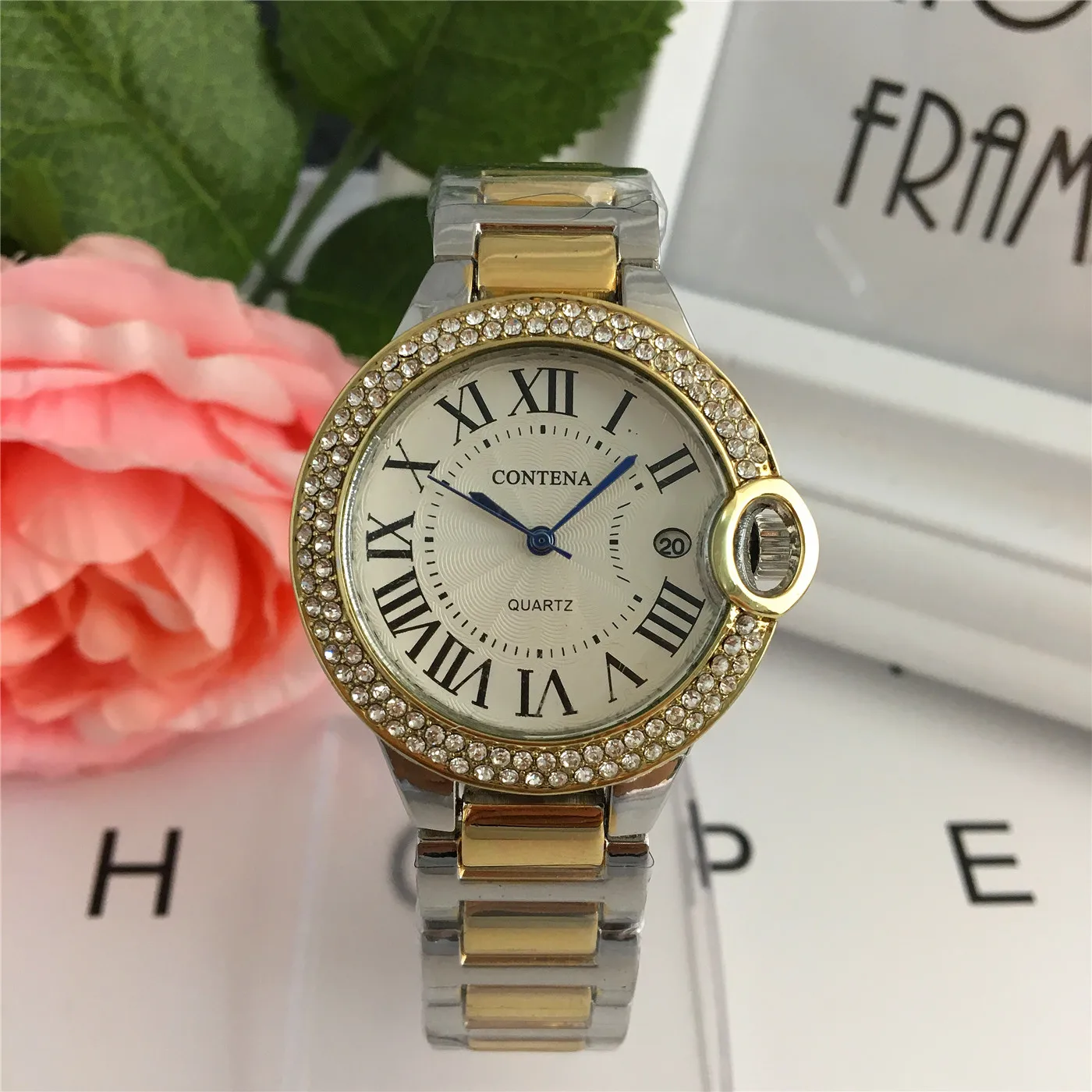 Роскошный топ бренда Женева Часы Relogio feminino contena Женские часы Нержавеющая сталь