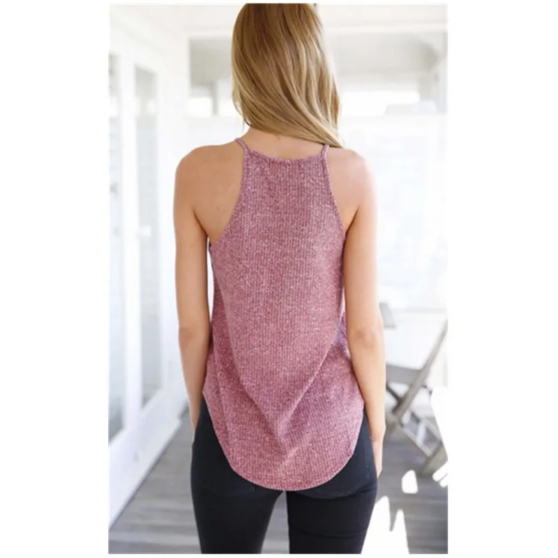 2017 новая мода 1 предмет повседневная женская без рукавов Топы рукава трикотажные