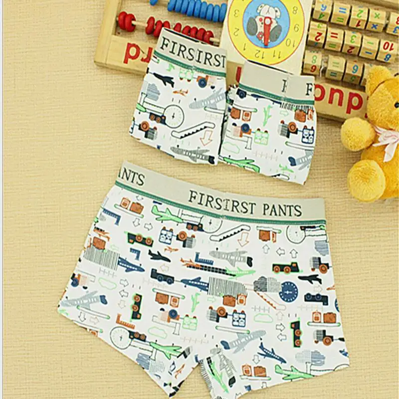 

Children's cotton underwear cartoon boy boxers car printing boys underwear #009