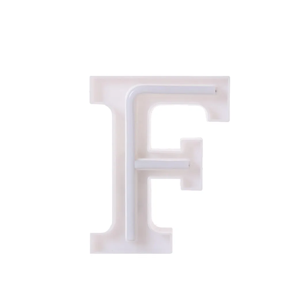 LED USB Letter Lights Light Up White Plastic Letters Standing Hanging A-Z symbol decorative letters holiday led night lights