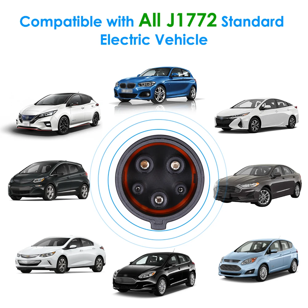 Автомобильное зарядное устройство WonVon Level 2 EV J1772 портативное для электромобиля