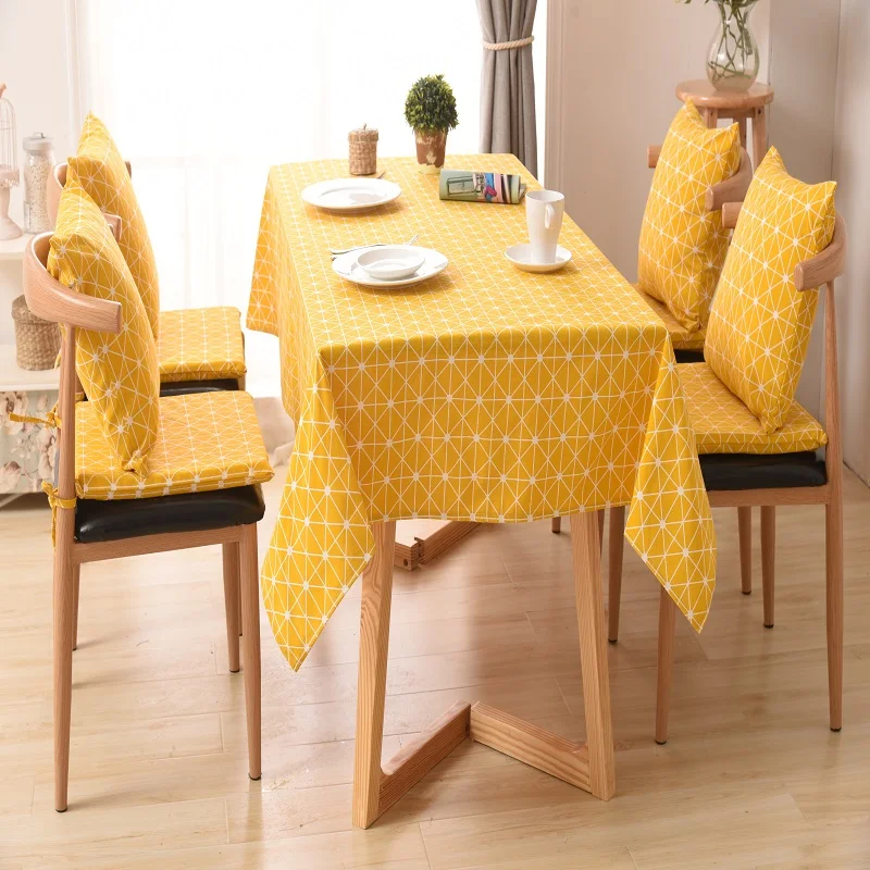 Модная льняная скатерть в клетку стиле кантри многофункциональная