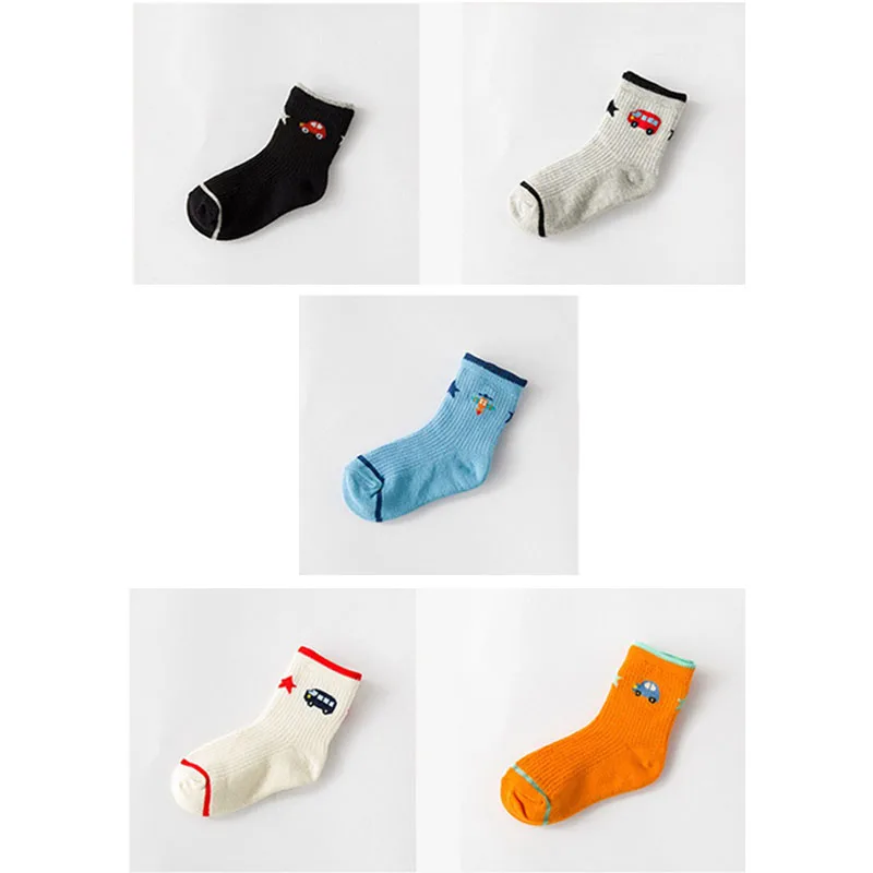 5 пар детских носков 2016 новые хлопковые сетчатые носки без пятки с рисунком