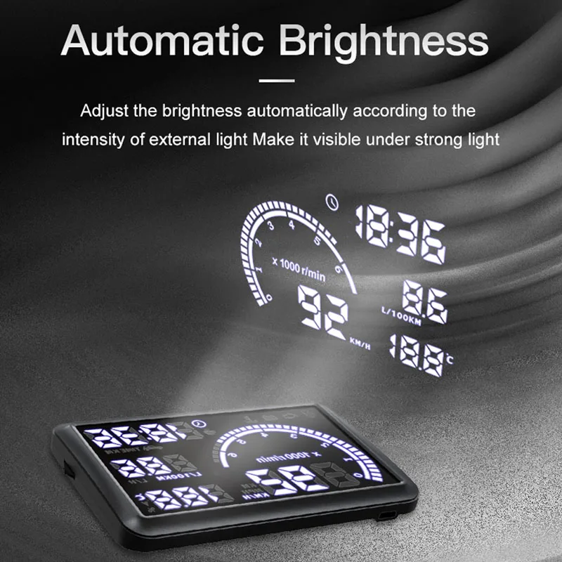 Автомобильный HUD Дисплей OBD2 II система Предупреждение о превышении скорости