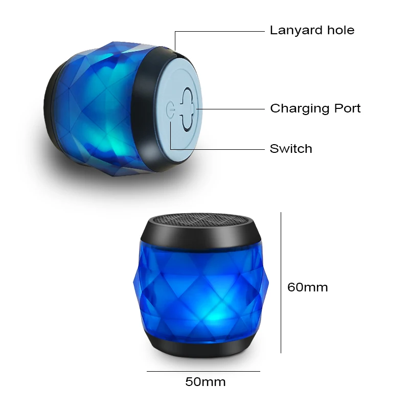 M& J водонепроницаемый беспроводной портативный Bluetooth динамик мини светодиодный аудио стерео звук динамик для iPhone Xiaomi samsung колонка