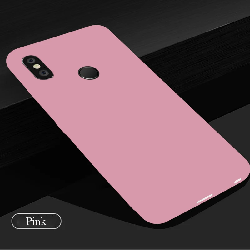 Цветной матовый чехол для Xiao mi Red mi Note 5 Pro 4X4, Мягкий силиконовый чехол для mi 8 SE Red mi 5 5 Plus S2 5A 6A 6 Pro mi 5X A1 6X A2 - Цвет: Pink