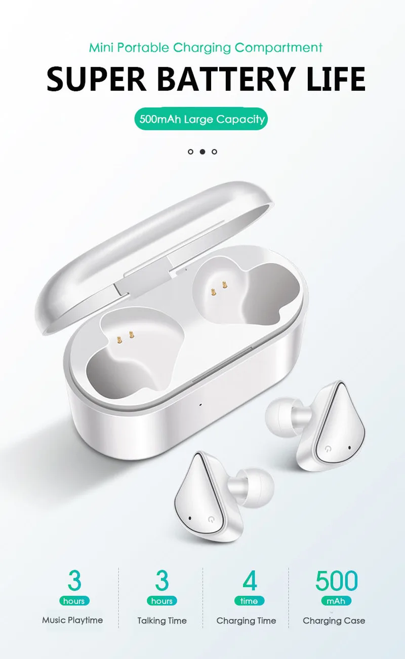 Bluetooth TWS 5 0 наушники мини беспроводные 3D стерео звук спортивные игровая гарнитура