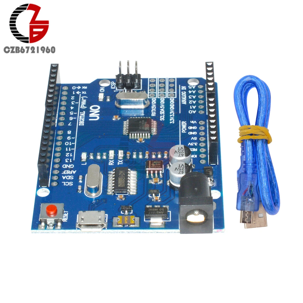 Микро-usb UNO R3 MEGA328P CH340 CH340G плата ATMEGA328P-AU модуль контроллера Замена ATmega16U2 один DIY комплект