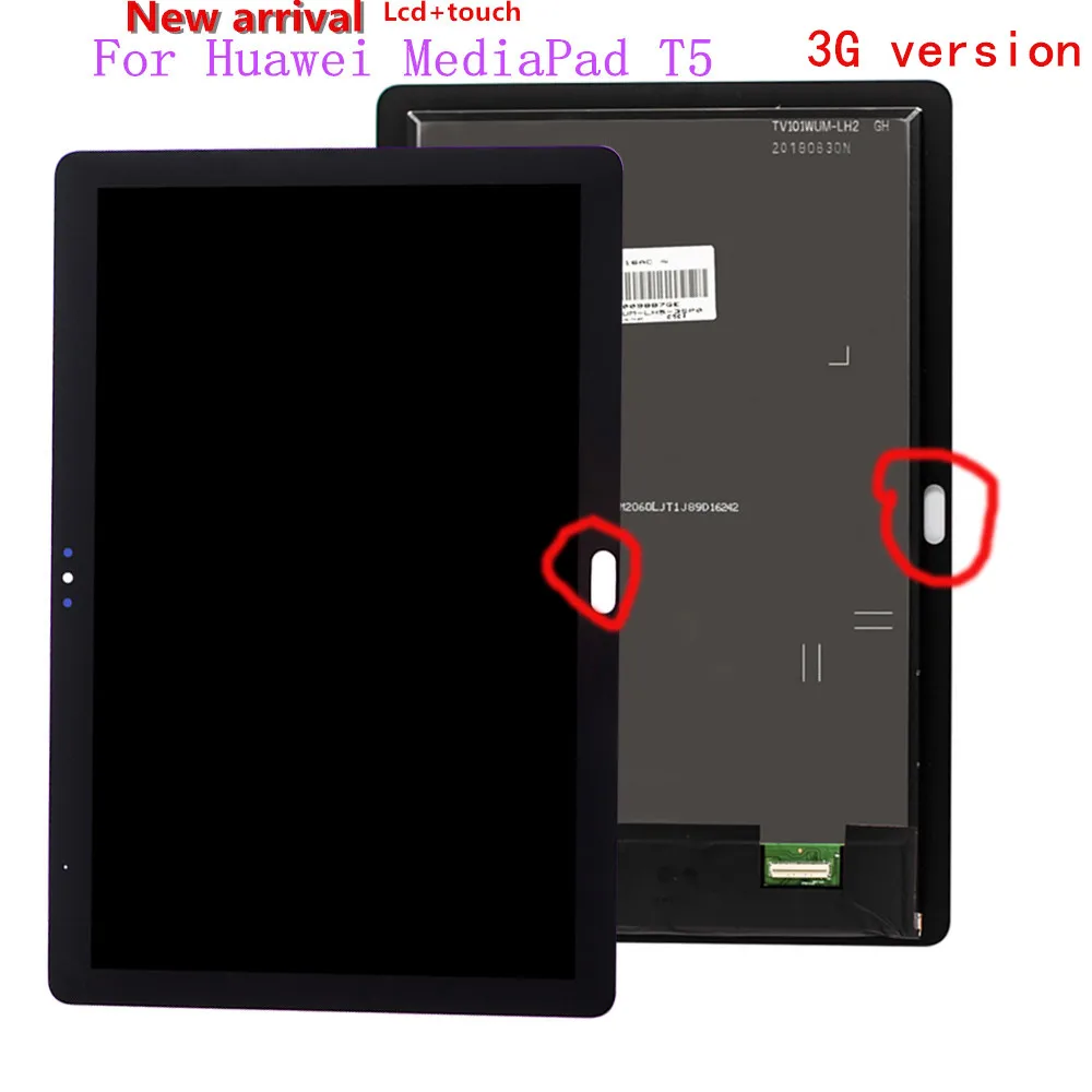 10 1 original lcd for huawei mediapad t5 ags2 l09 ags2 w09 ags2 l03 ags2 w19 lcd display touch screen digitizer assembly free global shipping