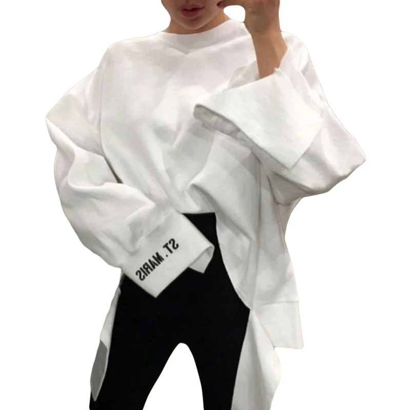 Женская Осенняя толстовка с капюшоном и карманами пуловер вырезами на плечах