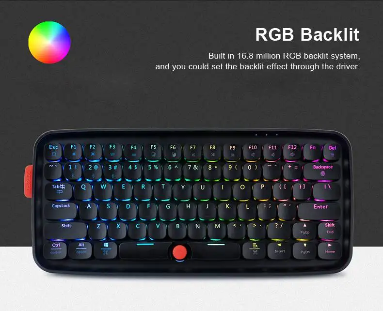 AJazz Zero Беспроводная Bluetooth синий переключатель RGB Механическая игровая клавиатура для ноутбука планшета настольного ПК игровая клавиатура