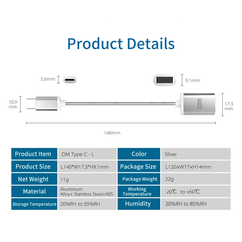 DM USB C Type C  USB 2, 0,  Thunderbolt 3 Type-C, OTG   Macbook pro Air Samsung S10 S9 USB OTG