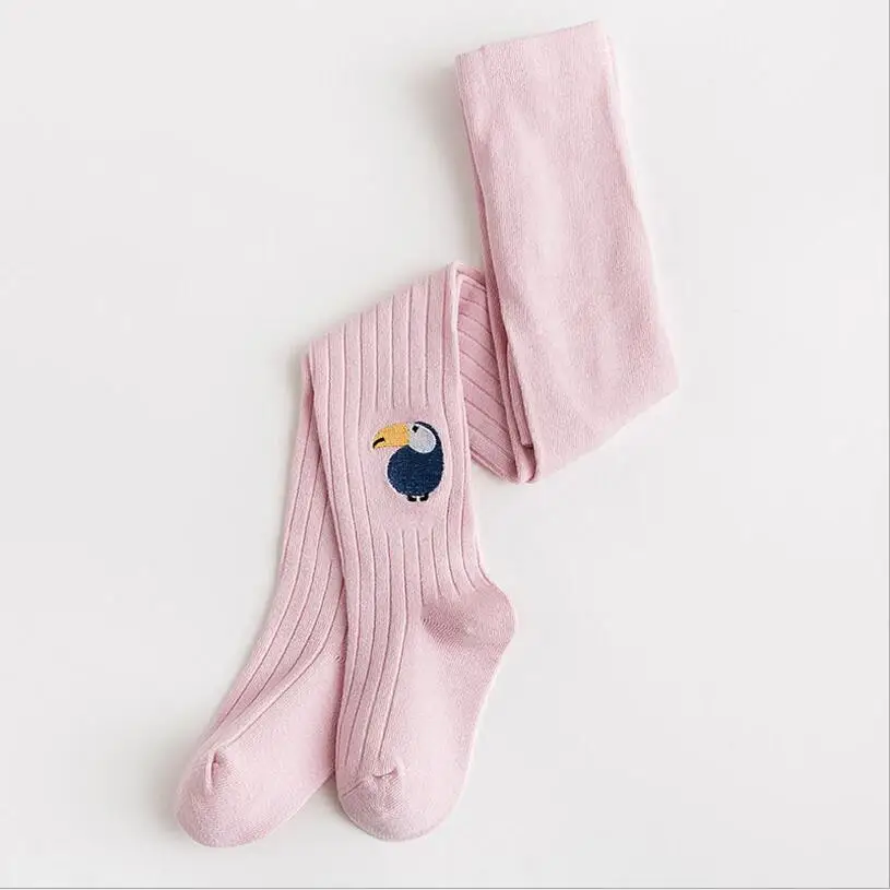 Pink Tights Детские вязаные колготки для новорожденных, колготки для девочек, мягкая одежда для младенцев, детские колготки на весну-осень, хлопковые чулки - Цвет: Pink Tights