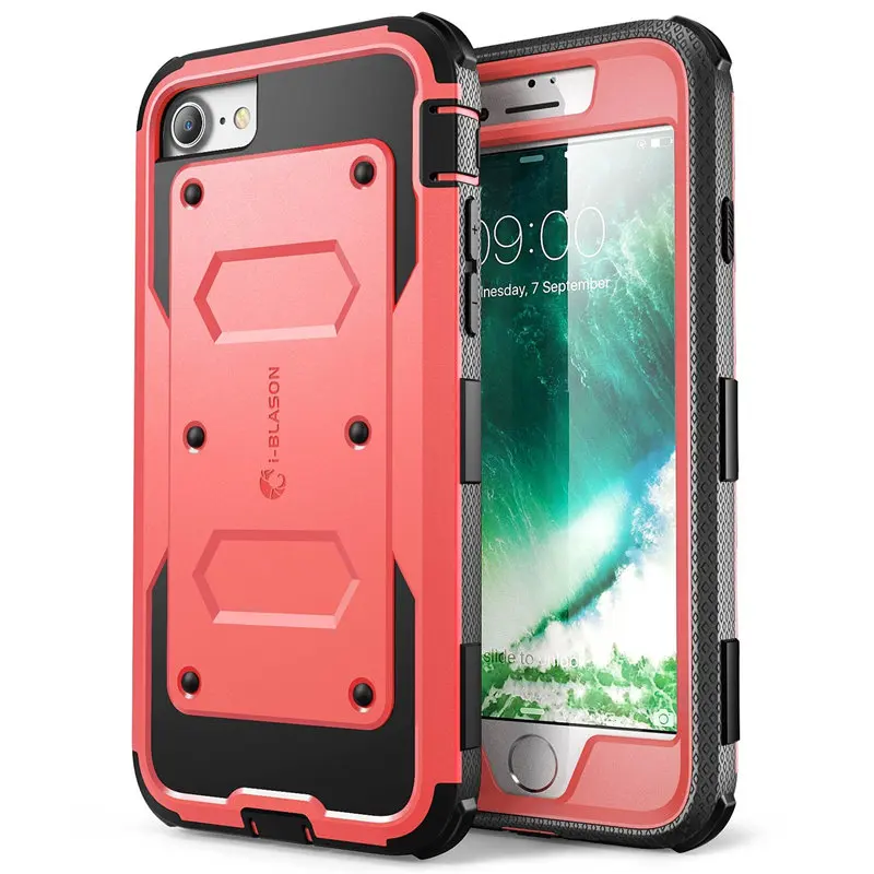 Pink Чехол для iphone 7/8 4,7 дюйма i-Blason Armorbox, полный корпус, сверхмощный ударопрочный бампер, крышка со встроенным протектором экрана - Цвет: Pink