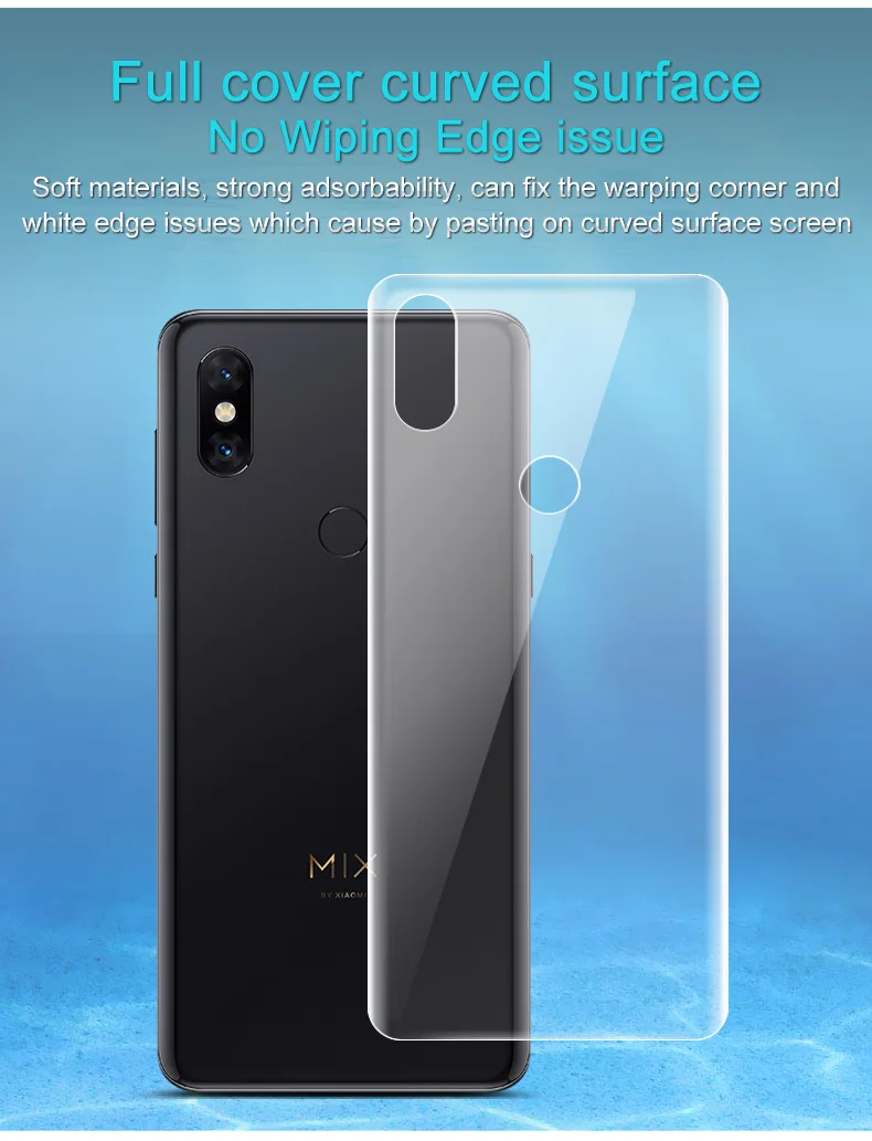 Imak Гидрогелевая пленка 3 III для Xiaomi mi x 3 mi X3 задняя Передняя Задняя Защитная Прозрачная Олеофобная пленка