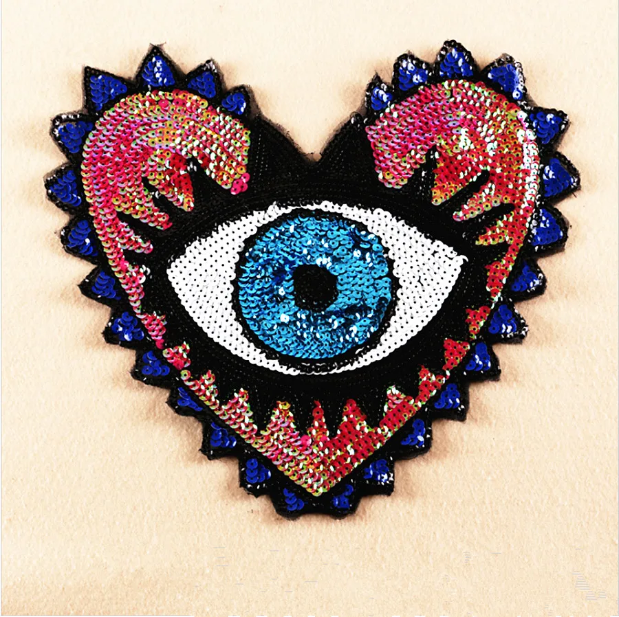 Любящее сердце играть блёстки двойной CC нашивка на сумку обувь вышивка мозаика