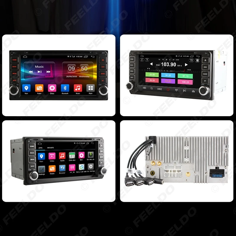 FEELDO 7 &quotAndroid 6 0 (64 бит) DDR3 2G/16G/4G LTE автомобильный DVD GPS Радио для Toyota Универсальный 2DIN