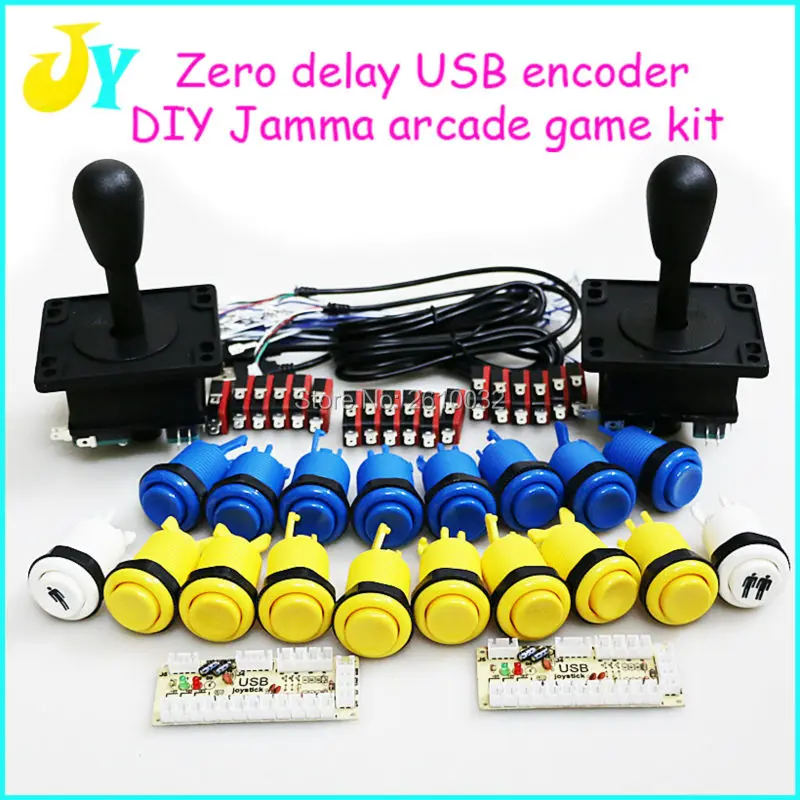 2 игрока аркадный джойстик набор сделай сам для нулевой задержки USB контроллер ПК