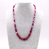 natural rose onyx stone neckalce hand made fashion jewelry accessory crafts natural stone 6 12mm beads necklace