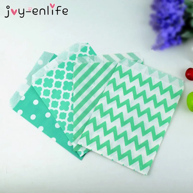 Joy-enlife 100 шт четыре стиля смешивания еды жиронепроницаемый бумажный мешок дети буфет прекрасный подарок свадьба Вечеринка день рождения поставки
