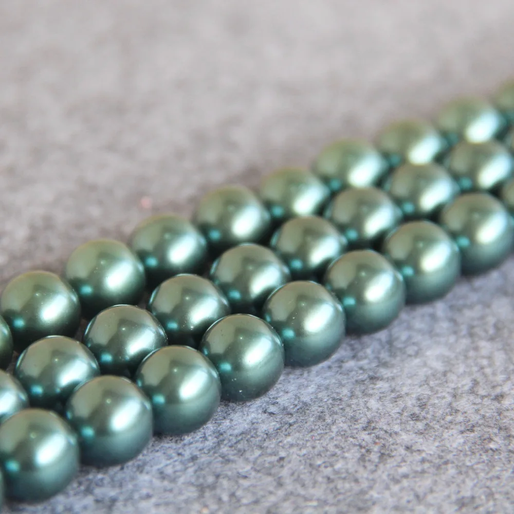 Новинка для ожерелья и браслета 12 мм светло-зеленые жемчужные бусины в виде