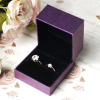 hot sale wholesale 12pcslot 665cm luxury wedding jewelry earring display purple ring packaging ring jewellery box