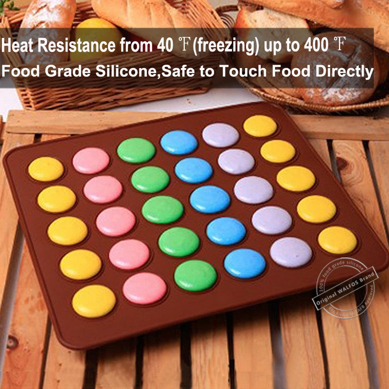 1 шт. Макаронный коврик с 30 отверстиями WALFOS Круглый Силиконовый гелевый для