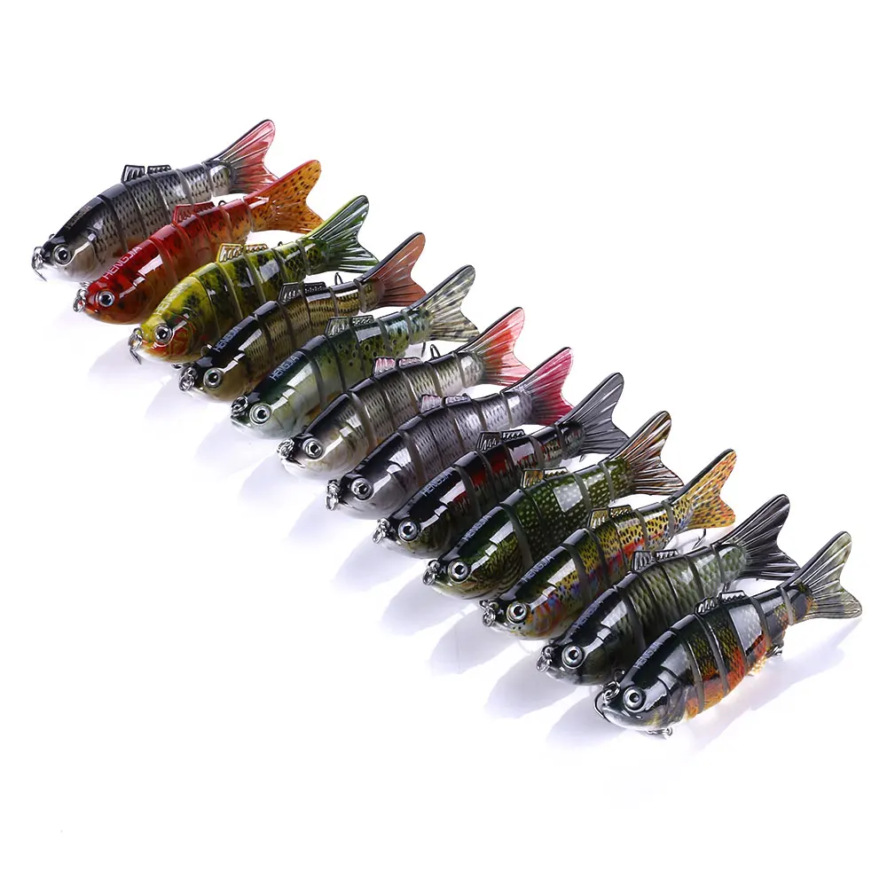 HENGJIA сочлененной рыболовные приманки 6 сегментов жесткий Swimbait воблеры искусственная приманка для рыбалки рыболовные снасти