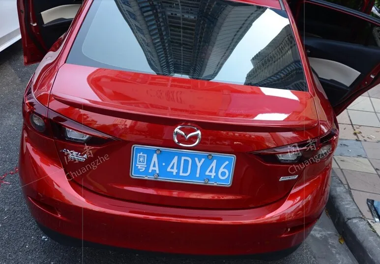 ABS задний спойлер Неокрашенный для Mazda 3