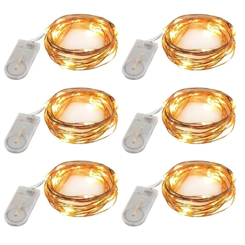 

1M 10LED Mini Decorative Light Copper Wire LED String lights Holiday lighting Fairy Garland for Christmas Wedding Party Decratio