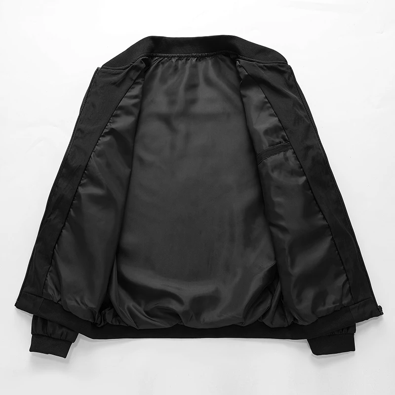 Куртка бомбер мужская однотонная Повседневная модная верхняя одежда китайская