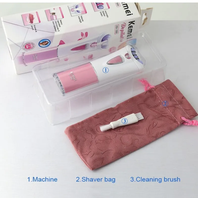 Электрический триммер KEMEI для женщин эпилятор машинка стрижки волос