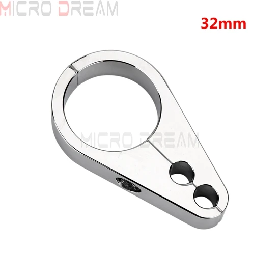 32mm Chrome 32 мм хромированная мотоциклетная Тормозная муфта дроссельная заслонка кабельный трос зажим 1-1/" Универсальный для Harley Dyna Softail Touring кафе гонщик - Цвет: 32mm Chrome