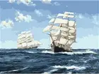MaHuaf-W1203 корабль Парусная рамка акриловая краска по номерам набор 40x50 см ручная роспись по номерам