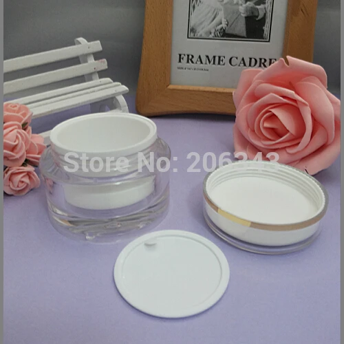 Белая акриловая круглая бутылка для крема 50 г пластиковая банка ночного