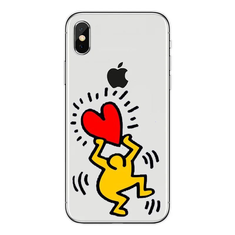 TPU Роскошный крутой чехол для телефона Keith Haring art, распродажа, аксессуары для iPhone 8, 7, 6S Plus, X, SE, XS, XR, XS, Max, чехол со странным рисунком - Цвет: TPU
