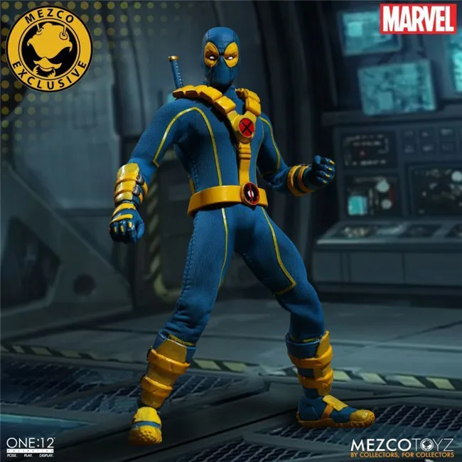 Mezco Marvel Deadpool X Men Blue Ver Super Hero One:12 Collective BJD Figure Toys 16 см|Игровые фигурки и трансформеры|