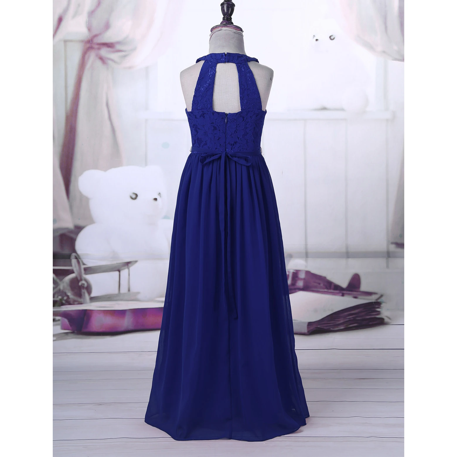 FEESHOW/Детская Одежда для танцев с цветочным узором и лямкой на шее праздничное