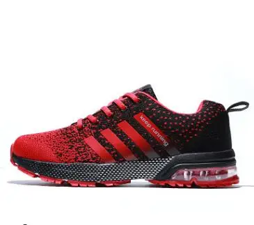 Мужская дышащая повседневная обувь на подушке легкая унисекс с шнурками