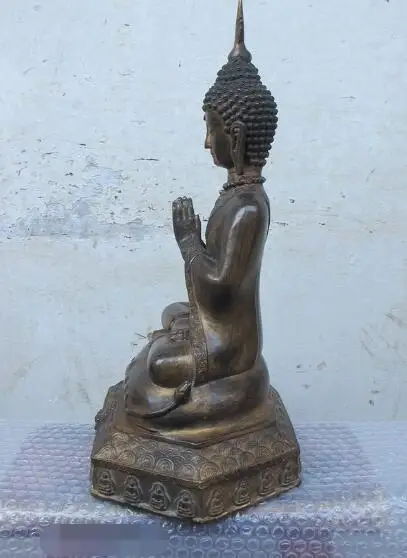 Песня voge Gem S7284 16 &quotТаиланд Тибет Luckly бронза Tathagata Sakyamuni статуя бодхисаттвы
