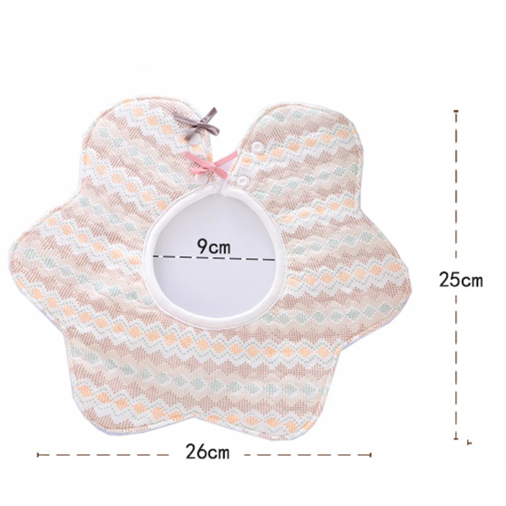 

Flower Shape Baby Absorbent Bib Waterproof 360 Rotating Feeding Nursery Towel