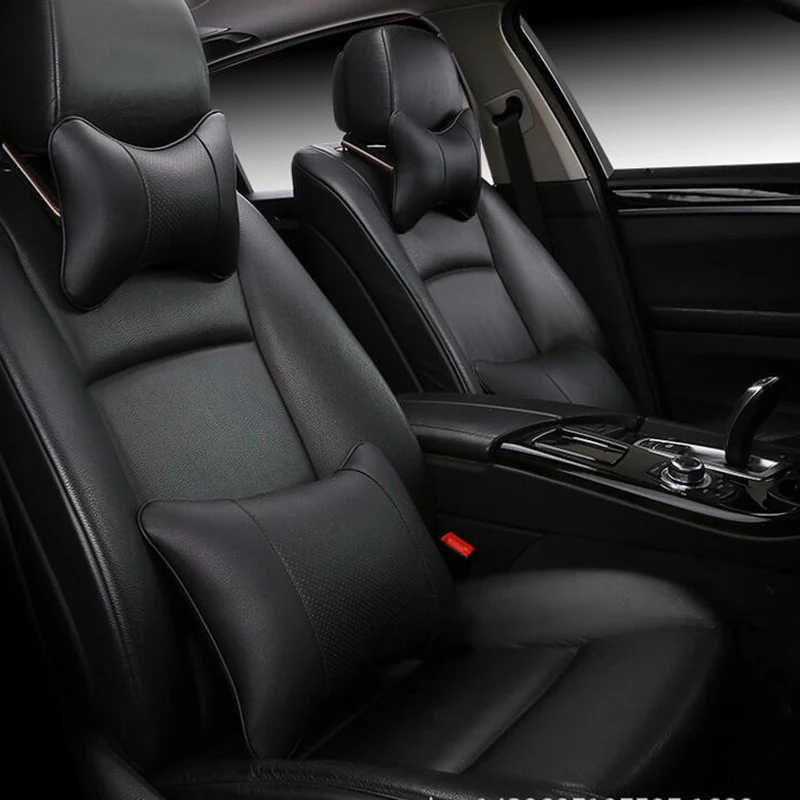 4 шт. наборы мягкая подушка для подголовника автомобиля из искусственной кожи шеи