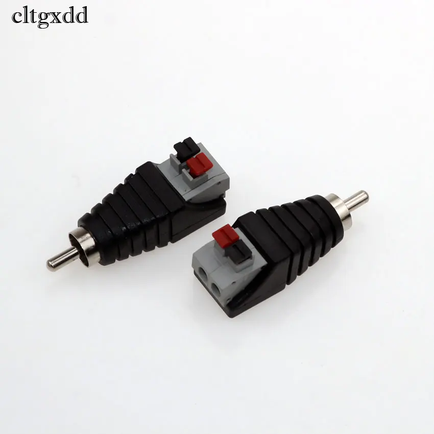 

cltgxdd New Speaker Wire Cable to Jack RCA Press Plug Male Adapter Connector TV LED