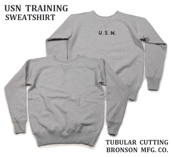 Gray Bronson Repro 1940s USN тренировочный простой Свитшот винтажная морская одежда для мужчин военный пуловер - Цвет: Gray