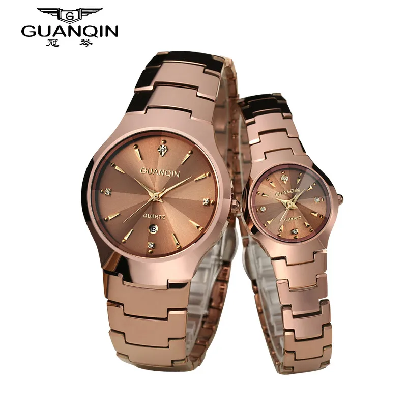 2021 New Couples GUANQIN Watch Luxury Fashion Couples Watch Pair  Watches Woman Men Brand Watch Lovers Quartz Wristwatch