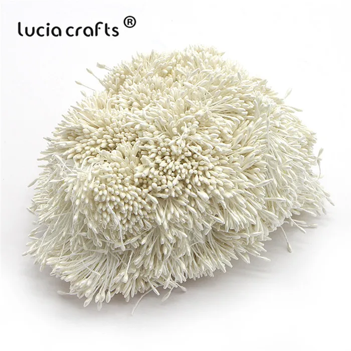 C1 White Lucia crafts 576 шт 1 мм разноцветный цветок тычинки цветочные украшения торта Двойные головки DIY материалы ручной работы C1301 - Цвет: C1 White