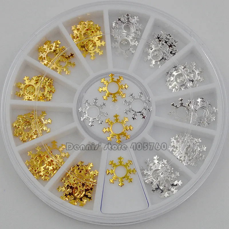 Смешанные Золотые Серебряные Снежинки в форме рамы металлический сплав шпильки