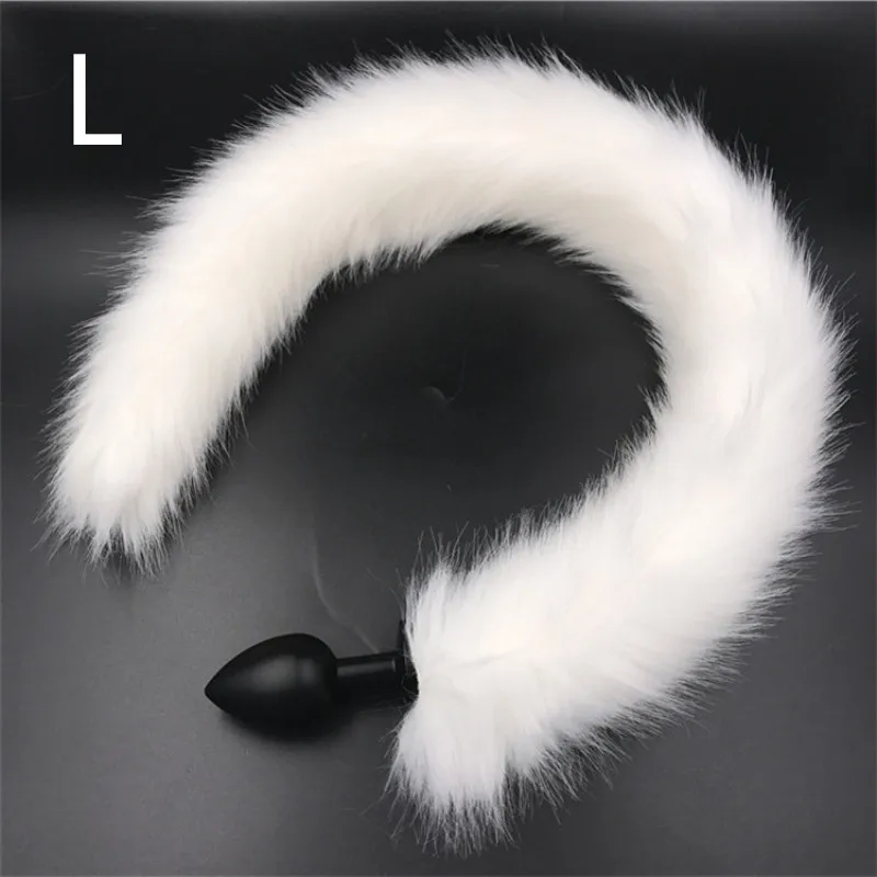 Anal Plug Tails Faux Fox Tail 3 Size Butt White Plush Metal Masturbator Anus Dilator Sex Toys for Couples H8-1-117D | Красота и